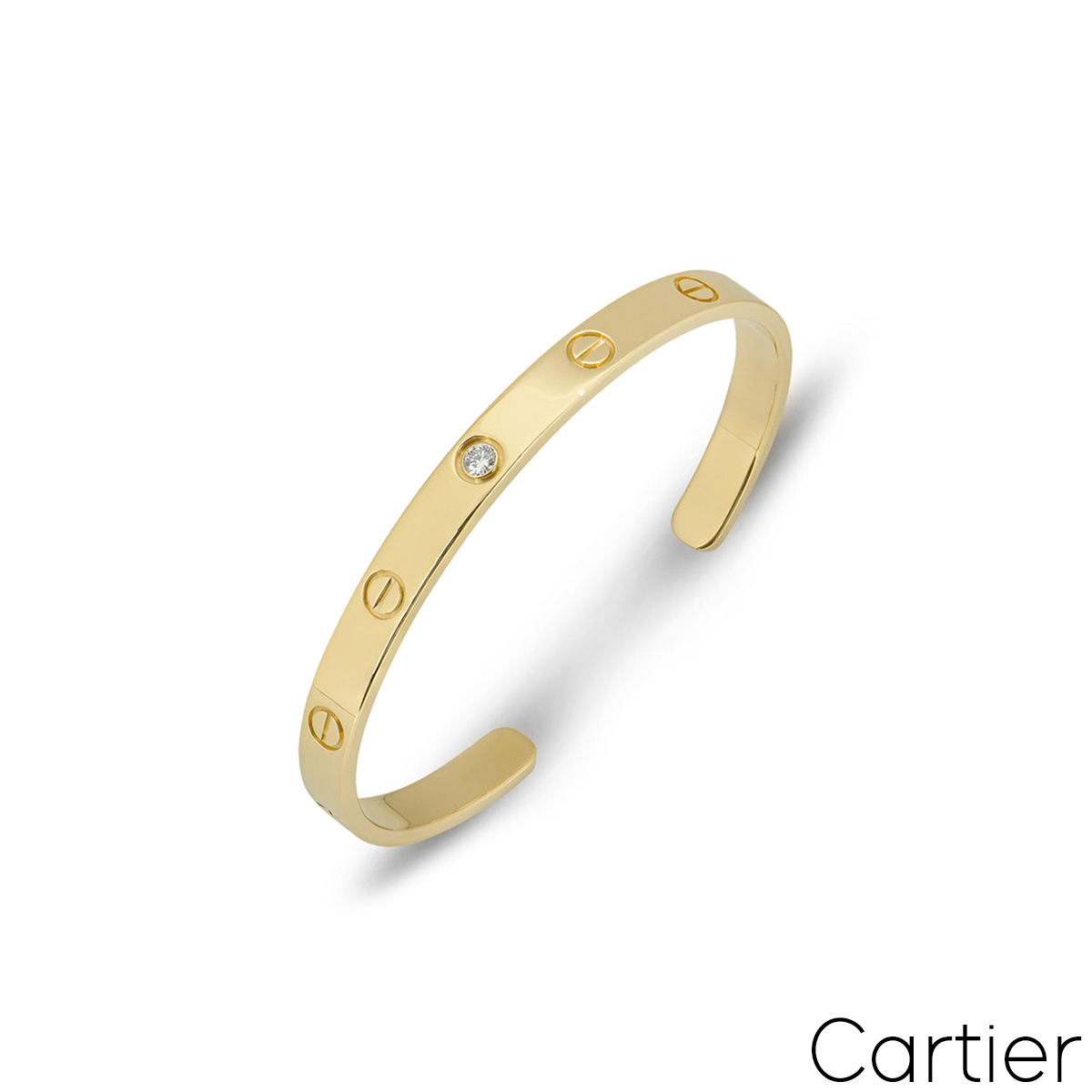 Cartier Yellow Gold Diamond Cuff Love Bracelet Size 16 B6029816 Cartier Yellow Gold Diamond Cuff Love Bracelet Size 16 B6029816